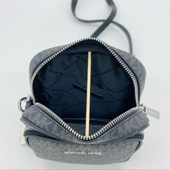 Michael Kors Medium NS Chain Xbody Bag Black Leather - Picture 7 of 11